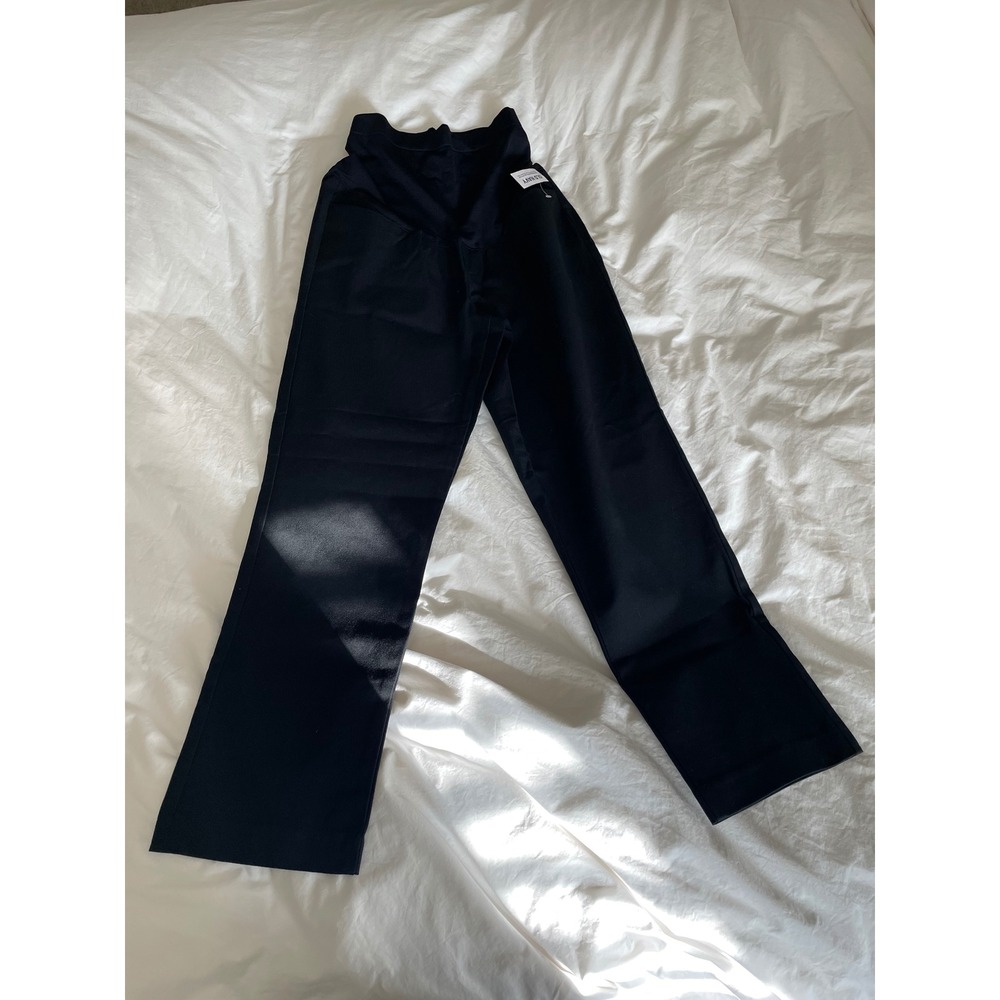 Old Navy Maternity Pixie Straight Full Panel Pants Black Work Trouser NWT Size 6
